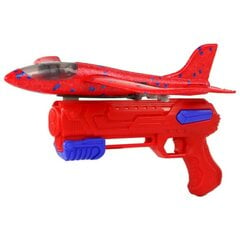 Žaislinio lėktuvo ir muilo burbulų paleidimo rinkinys Lean Toys, raudonas, 6d. kaina ir informacija | Žaislai berniukams | pigu.lt