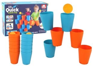 Jutiminis žaidimas dėlionė puodeliai 3in1 Lean toys, 16 d. kaina ir informacija | Žaislai berniukams | pigu.lt