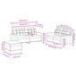 3-jų dalių sofos komplektas su pagalvėlėmis, vidaXL pilkas цена и информация | Sofos | pigu.lt