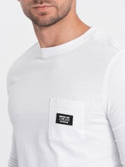 Marškinėliai vyrams Ombre Clothing 123708-7, balti kaina ir informacija | Vyriški marškinėliai | pigu.lt