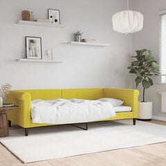 Sofa-lova vidaXL, 100x200 cm, geltona kaina ir informacija | Lovos | pigu.lt