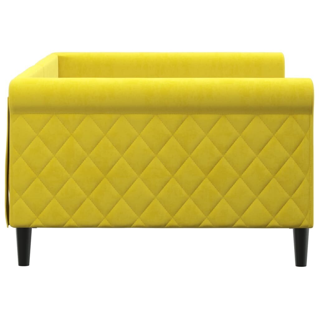 Sofa-lova vidaXL, 100x200 cm, geltona kaina ir informacija | Lovos | pigu.lt