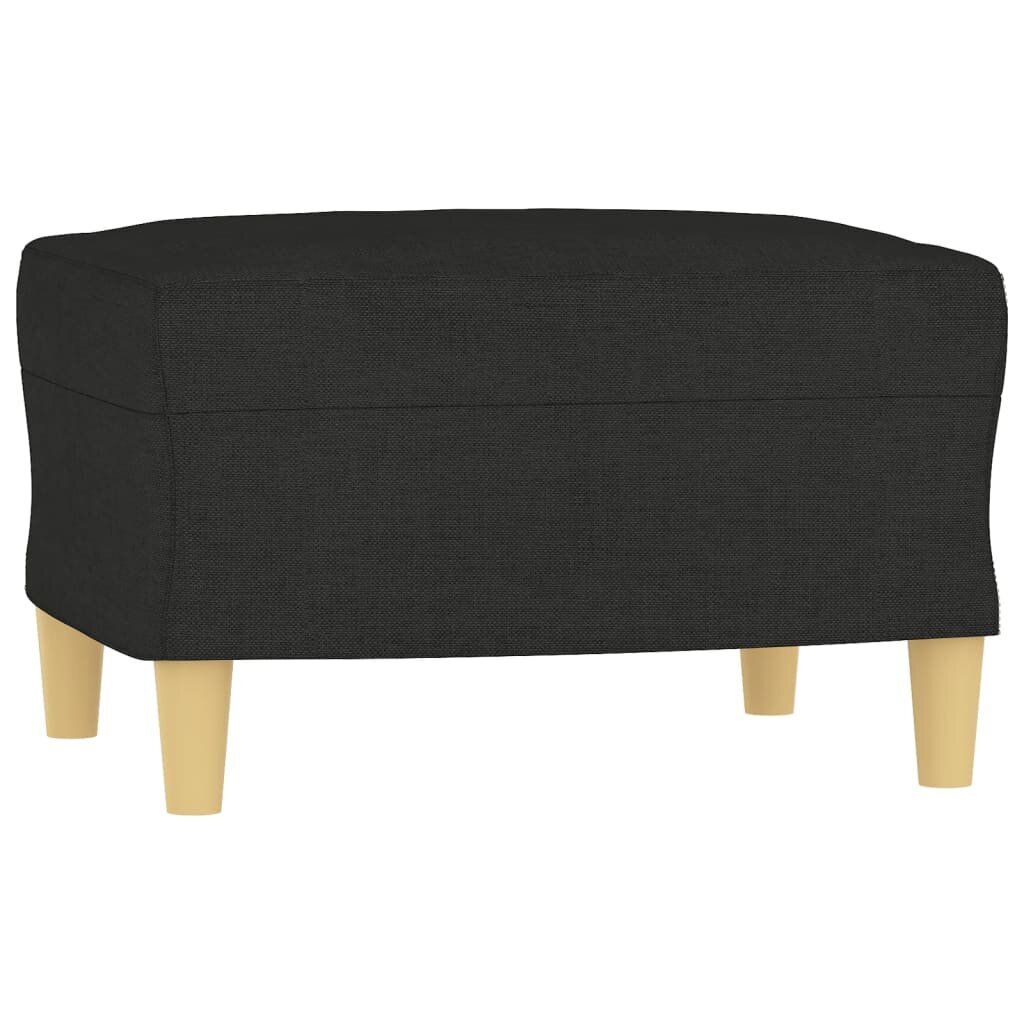 3-jų dalių sofos komplektas su pagalvėlėmis vidaXL, juodas цена и информация | Sofos | pigu.lt