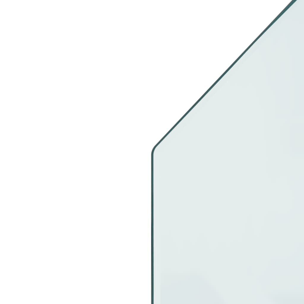 Židinio stiklo plokštė vidaXL skaidrios spalvos 80x50cm kaina ir informacija | Židiniai, ugniakurai | pigu.lt