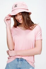 Женская однотонная футболка, темно-розовая  цена и информация | Футболка женская | pigu.lt