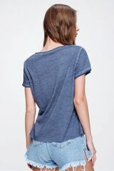 Moteriški marškinėliai, mėlyni kaina ir informacija | Marškinėliai moterims | pigu.lt