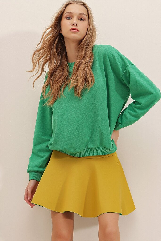 Moteriškas džemperis, žalias kaina ir informacija | Džemperiai moterims | pigu.lt