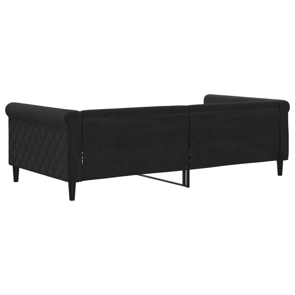 Sofa-lova vidaXL, 100x200 cm, juoda kaina ir informacija | Lovos | pigu.lt