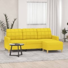 Trivietė sofa vidaXL, geltona kaina ir informacija | Sofos | pigu.lt