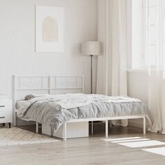 Каркас кровати vidaXL, 140x190 см, белый цена и информация | Кровати | pigu.lt