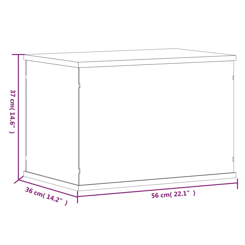 Skaidri eksponavimo dėžė vidaXL, 56x36x37cm цена и информация | Kanceliarinės prekės | pigu.lt