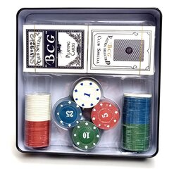 Pokerio rinkinys Poker Chips, 100 žetonų kaina ir informacija | Azartiniai žaidimai, pokeris | pigu.lt