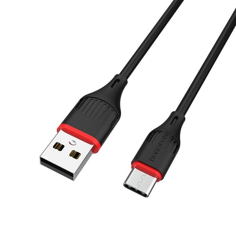 Borofone, USB-A/USB-C, 1 m kaina ir informacija | Kabeliai ir laidai | pigu.lt