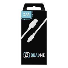 OBAL:ME Simple USB-A|Lightning Cable 1m White цена и информация | Кабели для телефонов | pigu.lt