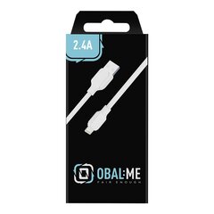 OBAL:ME Simple USB-A|Lightning Cable 1m White цена и информация | Кабели для телефонов | pigu.lt