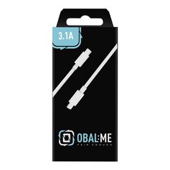 OBAL:ME Fast Charge USB-C|Lightning Cable 1m White цена и информация | Кабели для телефонов | pigu.lt