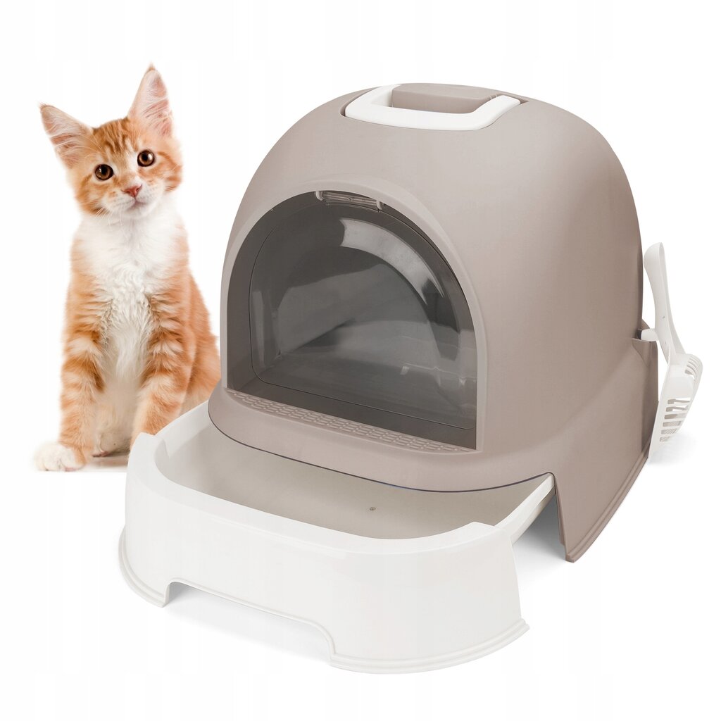Kačių tualetas su durelėmis Nobleza 52 x 42 x 38.5 cm brown kaina ir informacija | Kačių tualetai | pigu.lt