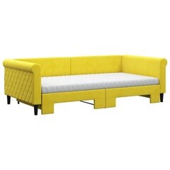 Sofa-lova vidaXL, 100x200 cm, geltona kaina ir informacija | Lovos | pigu.lt