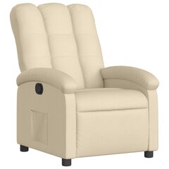 Откидное массажное кресло vidaXL, кремовое, ткань цена и информация | Кресла в гостиную | pigu.lt