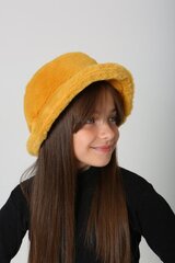 Mergaitiška skrybelė, geltona цена и информация | Шапки, перчатки, шарфы для девочек | pigu.lt