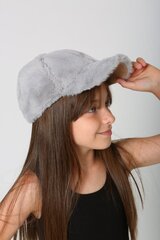 Mergaitiška kepurė, pilka цена и информация | Шапки, перчатки, шарфы для девочек | pigu.lt