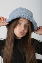 Mergaitiška skrybelė, mėlyna kaina ir informacija | Kepurės, pirštinės, šalikai mergaitėms | pigu.lt