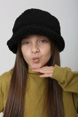 Mergaitiška skrybelė, juoda цена и информация | Шапки, перчатки, шарфы для девочек | pigu.lt