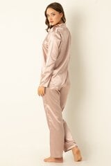 Комплект пижамы, женское темное безе  цена и информация | Женские пижамы, ночнушки | pigu.lt