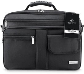 Vyriškas didelis dokumentų krepšys darbui Zagatto, talpus juodas krepšys per petį цена и информация | Мужские сумки | pigu.lt
