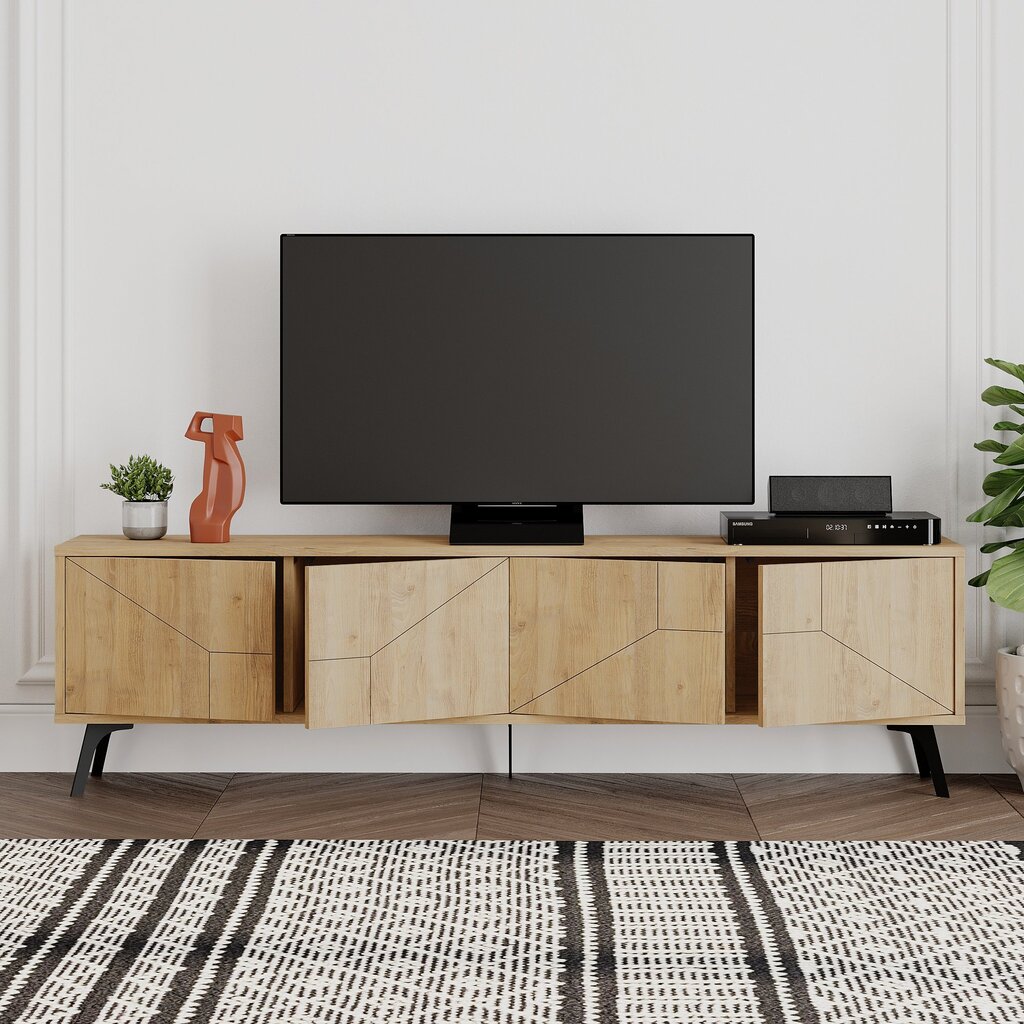 TV spintelė Asir, smėlio spalvos kaina ir informacija | TV staliukai | pigu.lt