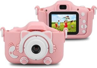 Розовый детский фотоаппарат c картой памяти, Kruzzel AC22296 цена и информация | Развивающие игрушки | pigu.lt