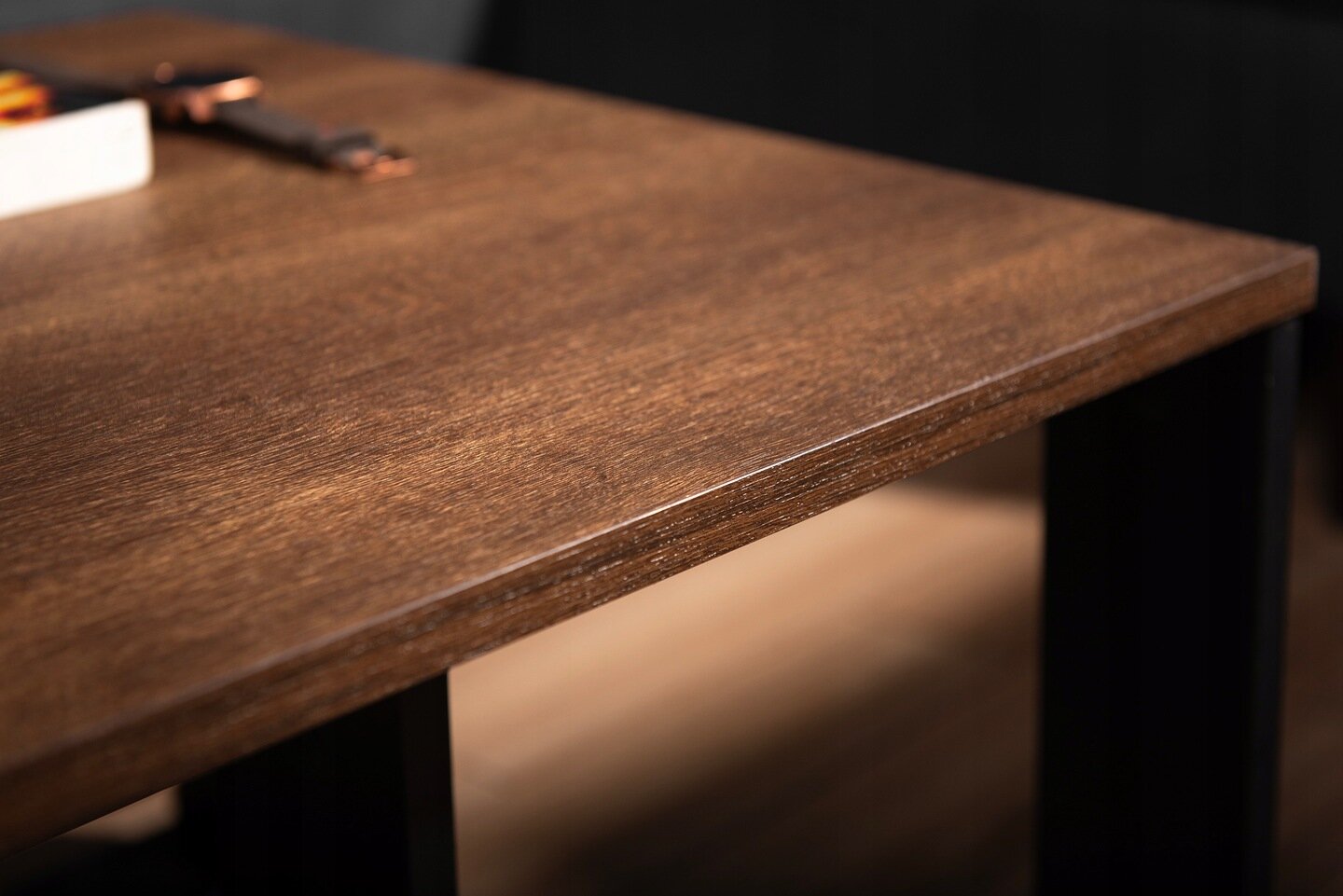 Kavos staliukų komplektas Lehmann Loft Retro Bench, 60x60x42 cm, rudas цена и информация | Kavos staliukai | pigu.lt