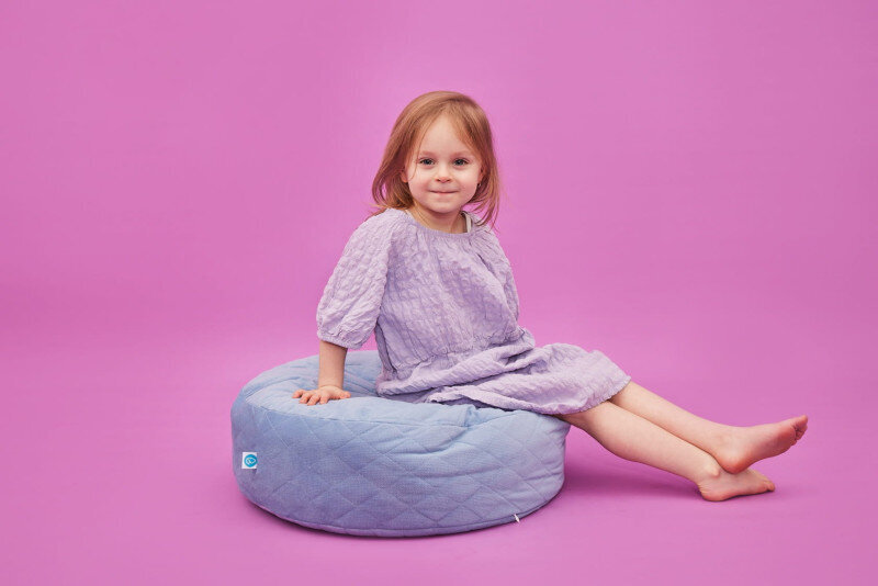 Vaikiškas pufas Ceba Baby, mėlynas цена и информация | Vaikiški sėdmaišiai, foteliai, pufai | pigu.lt