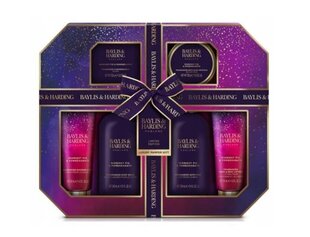 Набор косметики Baylis & Harding Midnight Fig & Pomegranate Ultimate Bathing Large: гель для душа, 300 мл + молочко для ванны, 300 мл + мыло, 150 г + крем для душа, 130 мл + бальзам для рук и тела, 130 мл + кристаллы для ванны, 100 г  цена и информация | Кремы, лосьоны для тела | pigu.lt