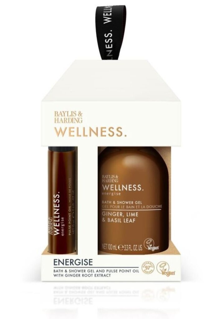 Kosmetikos rinkinys Baylis & Harding Wellness Energising Duo: dušo želė, 100 ml + kūno aliejus, 12 ml kaina ir informacija | Dušo želė, aliejai | pigu.lt