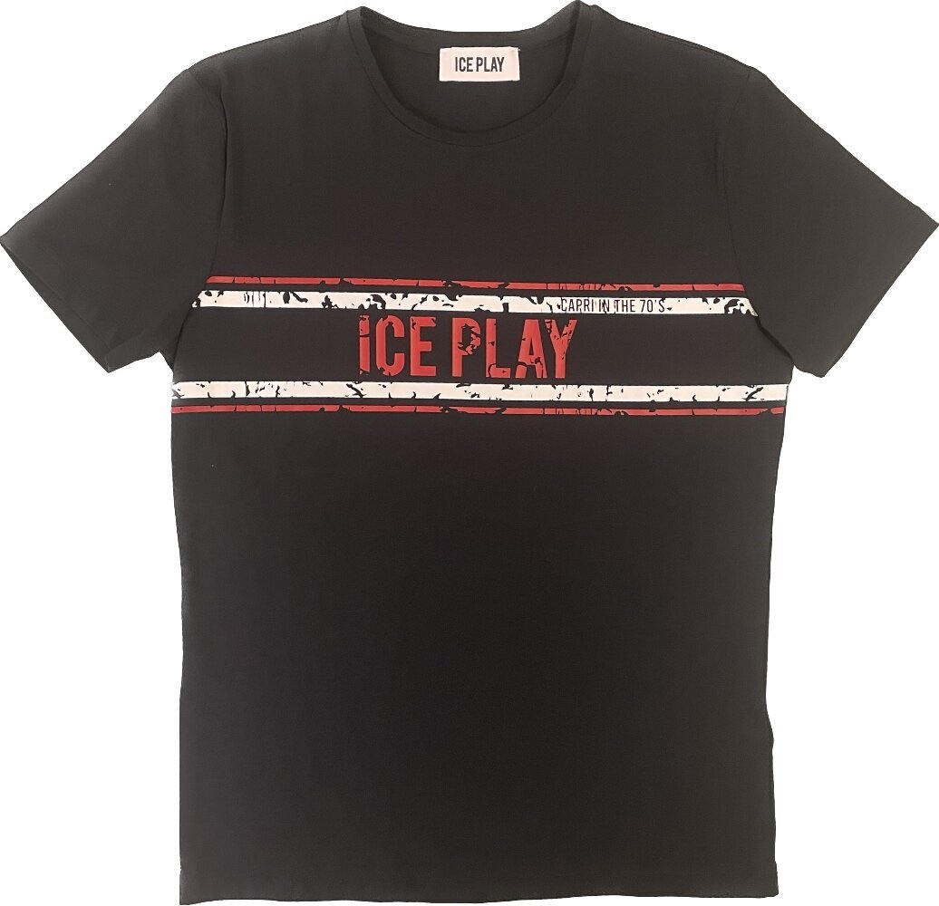 Marškinėliai vyrams Ice Play, juodi цена и информация | Vyriški marškinėliai | pigu.lt
