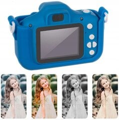 Синий детский фотоаппарат c картой памяти, Kruzzel AC22295 цена и информация | Развивающие игрушки | pigu.lt