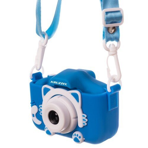 Vaikiškas fotoaparatas su atminties kortele Kruzzel AC22295, mėlynas kaina ir informacija | Lavinamieji žaislai | pigu.lt