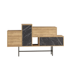 Шкаф для хранения Asir, 160x90x35,5см, коричневый и черный цена и информация | Столы-консоли | pigu.lt