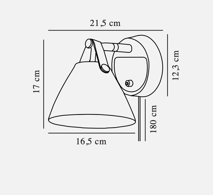 Nordlux sieninis šviestuvas Strap 84291001 kaina ir informacija | Sieniniai šviestuvai | pigu.lt