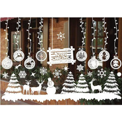Kalėdiniai langų lipdukai 2 vnt., 50 x 35 cm kaina ir informacija | Kalėdinės dekoracijos | pigu.lt