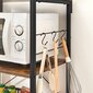 Virtuvinė lentyna Vasagle, ruda/juoda kaina ir informacija | Virtuvinės spintelės | pigu.lt