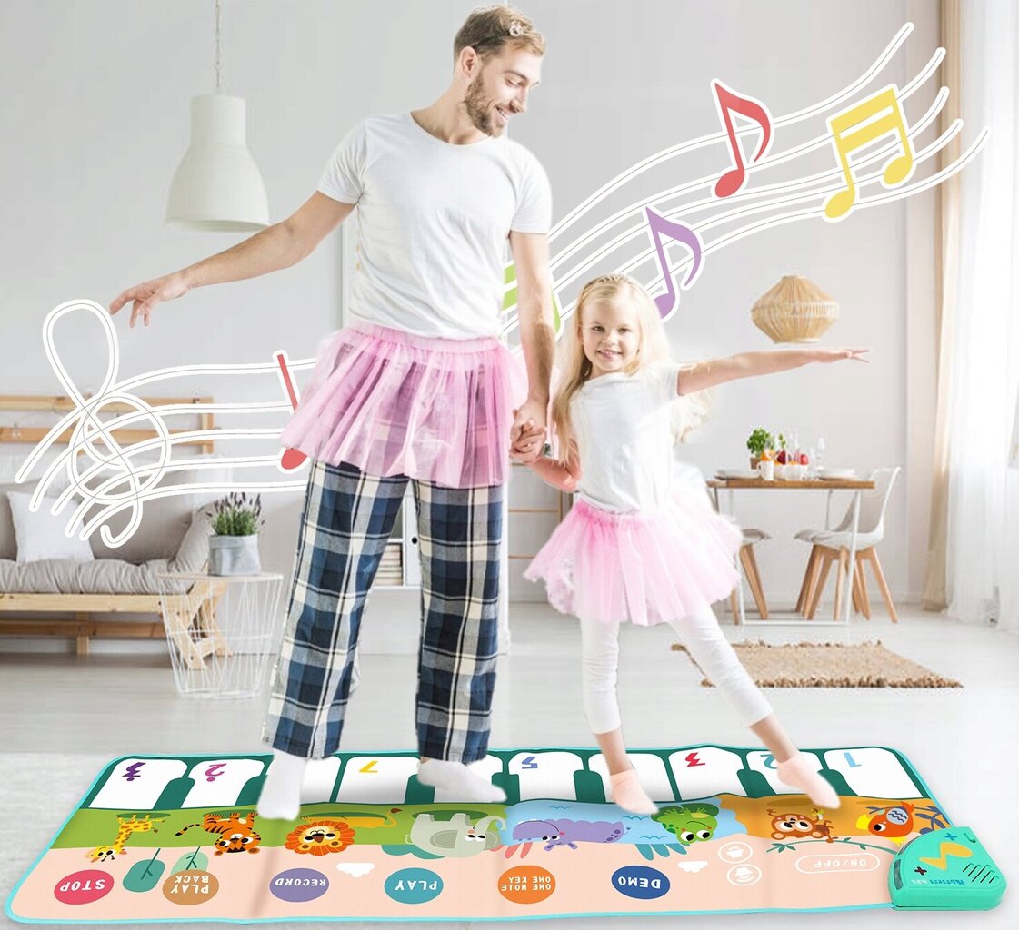 Muzikinis kilimėlis vaikams Kidino, 110x36 cm цена и информация | Lavinamieji žaislai | pigu.lt