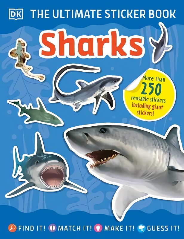 Ultimate Sticker Book Sharks цена и информация | Knygos mažiesiems | pigu.lt