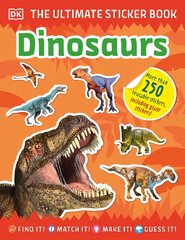 Ultimate Sticker Book Dinosaurs цена и информация | Книги для самых маленьких | pigu.lt
