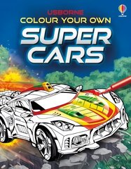 Colour Your Own Supercars kaina ir informacija | Knygos mažiesiems | pigu.lt
