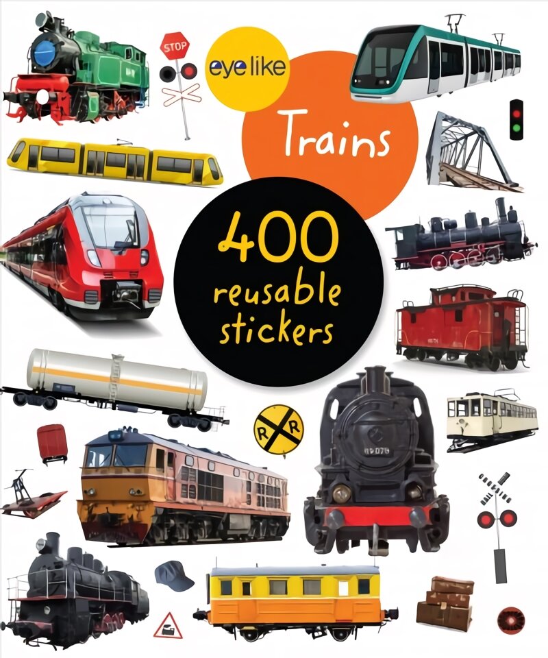 Eyelike Stickers: Trains цена и информация | Knygos paaugliams ir jaunimui | pigu.lt