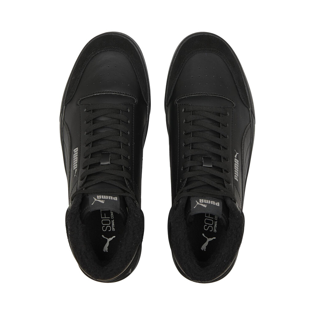 Sportiniai batai vyrams Puma Shuffle Mid Fur Flat Black 387609 01, juodi kaina ir informacija | Kedai vyrams | pigu.lt