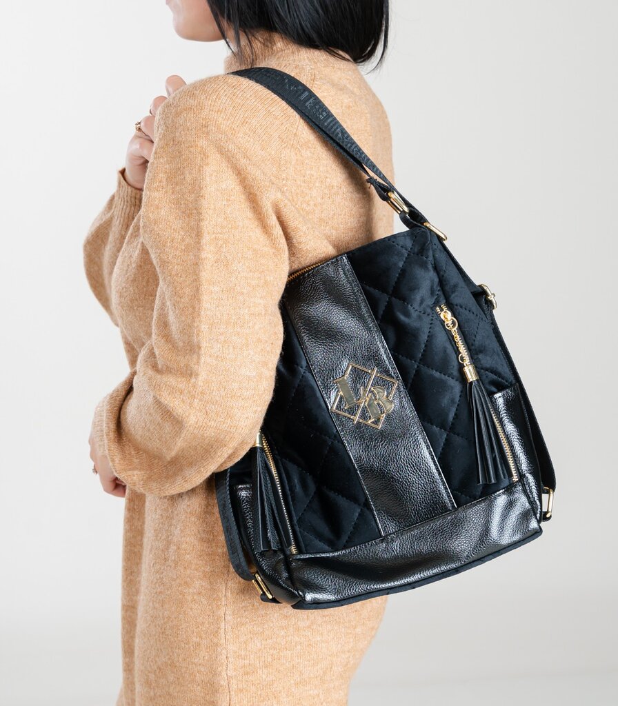 Moteriškas krepšys-kuprinė 702184 01, juodas kaina ir informacija | Moteriškos rankinės | pigu.lt