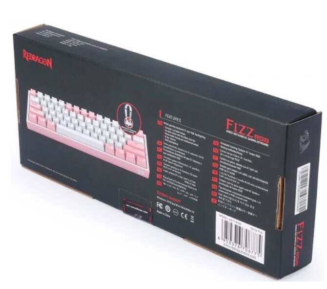 Redragon K617-RGB Pink цена и информация | Klaviatūros | pigu.lt